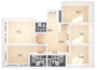 ЖК «Переделкино Ближнее», планировка 4-комнатной квартиры, 109.60 м²