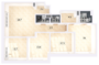 МФК «Метрополия», планировка 4-комнатной квартиры, 100.60 м²