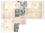 ЖК «Dialog», планировка 4-комнатной квартиры, 120.60 м²