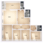 ЖК «Neva Haus», планировка 4-комнатной квартиры, 201.40 м²