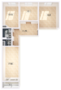ЖК «Granholm Village», планировка 3-комнатной квартиры, 78.90 м²