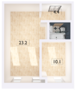 МФК «Project 6/3», планировка 1-комнатной квартиры, 40.70 м²
