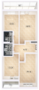 ЖК «БФА в Озерках», планировка 3-комнатной квартиры, 88.12 м²